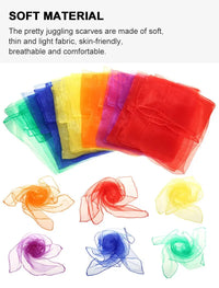 Gymnastics Scarves in 6 Colors, Cloth, for Dancing and Juggling
