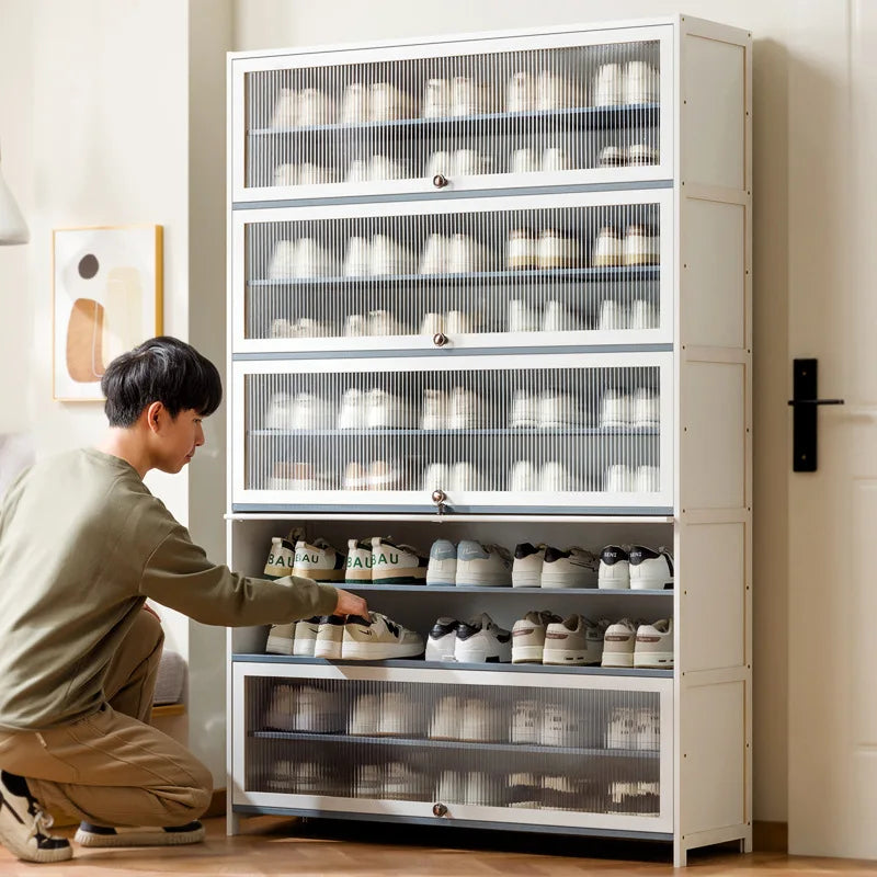 Simple shoe cabinet, household door storage artifact, space-saving indoor good-looking multi-layer dustproof large-capacity - Buy online at  Vibe In Cart.