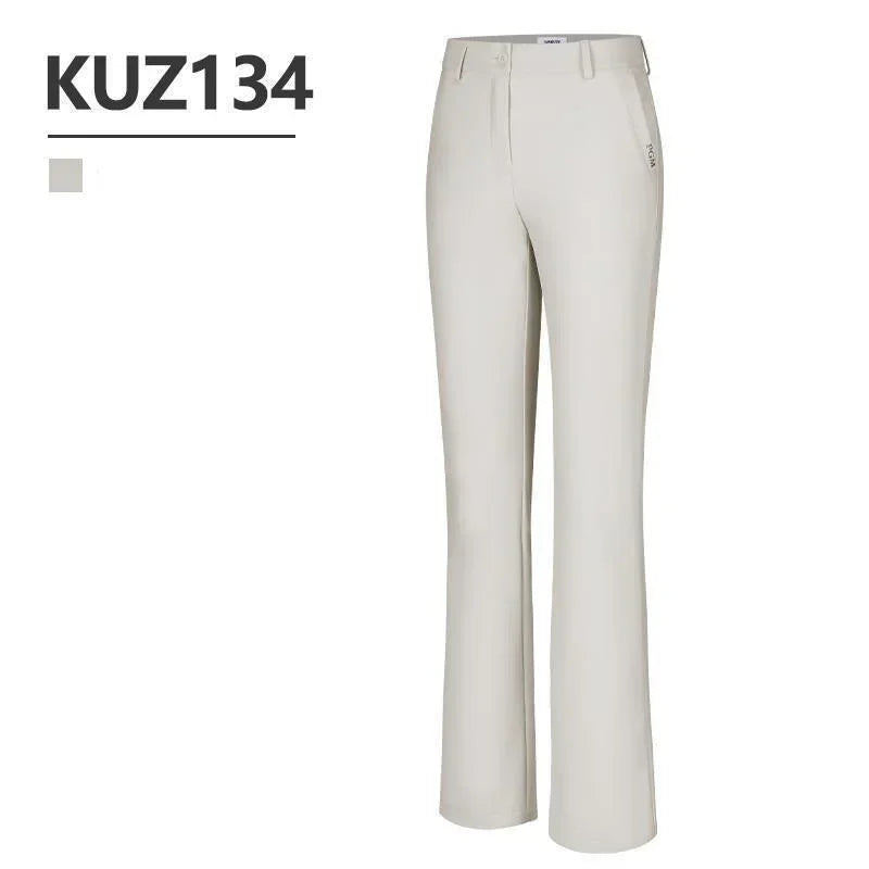 Women's Flared Slim Warm Golf Pants for Autumn Winter