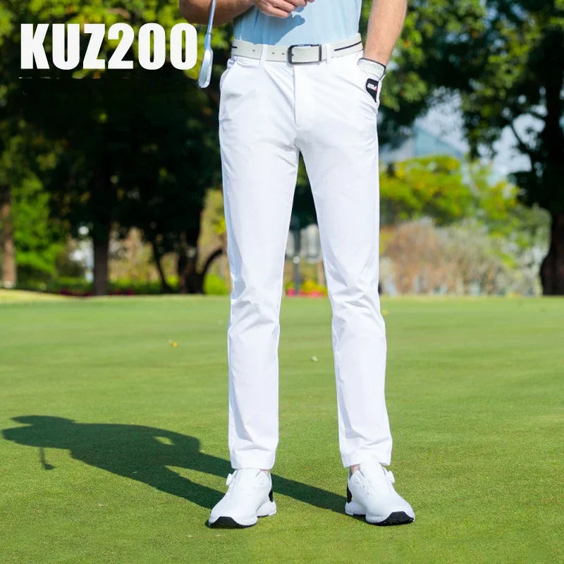 Men's Full Length Spring Summer Golf Pants in Nylon and Elastane