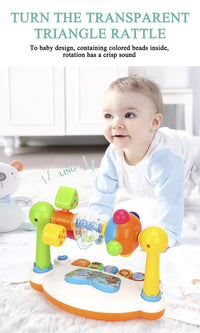 Baby Piano Toys Kids Rotating Music Piano Keyboard With Light Sound Musical Toys For Toddlers Early Educational Music Toy Gifts