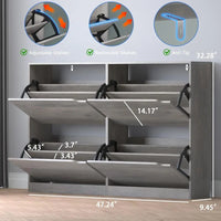 Compact Shoe Storage Cabinet with 4 Drawers, Space-Saving Shoe Rack for Home Entrances and Living Spaces - Buy online at  Vibe In Cart.