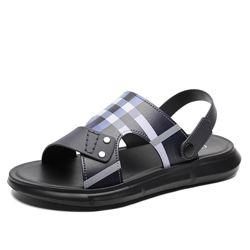 Men's Lightweight EVA Summer Beach Sandals with Medium Heel