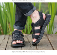 Men's Flat Heel Non-Slip Thick-Soled Casual Sandals