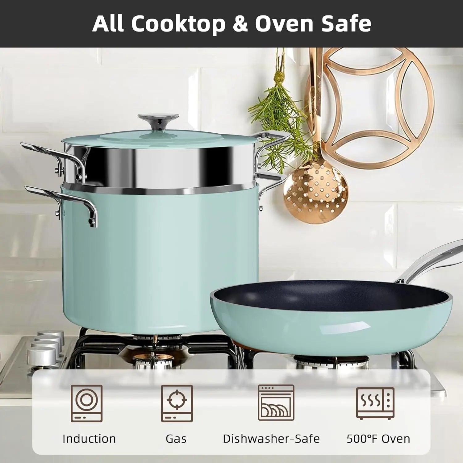 13-Piece Forged Lightweight Cookware Set, PFAS-Free Ceramic Coating, Ultra Non-Stick, Induction Ready for All Cooktops - Buy online at  Vibe In Cart.