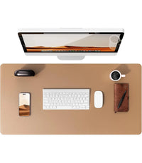 Large Non-Slip PU Leather Office Desk Mat for Mouse and Laptop Pad
