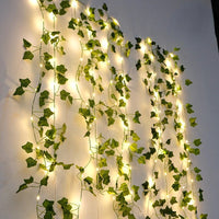 2 Meter Green Artificial Ivy Vine Garland with LED Lights