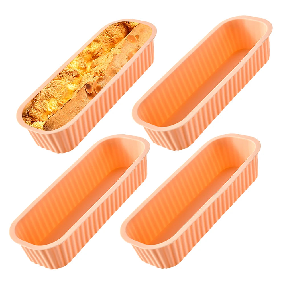 1/4Pcs Mini Household Rectangular Silicone Mold Candy Toast Mould Bread DIY Kitchen Supplies Cake Bakeware Pan Baking Tools - Buy online at  Vibe In Cart.