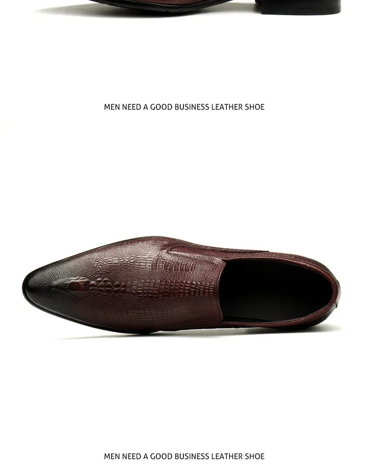 Handmade Mens Wedding Oxford Shoes Black Blue Genuine Leather Flat Dress Shoes Crocodile Pattern Summer Business Formal Loafers - Buy online at  Vibe In Cart.