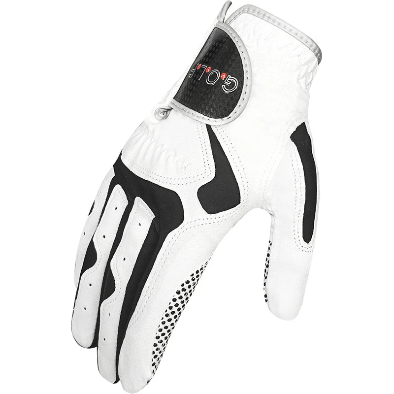 Men's Breathable Fabric Golf Gloves, Blue and White, 1 Piece