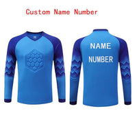 Polyester Spandex Protective Long Sleeve Soccer Goalkeeper Uniform Set with Top and Pants