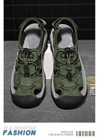 Summer Men's Sandals Classic Genuine Leather Sandals Fashion Outdoor Hiking Shoes Light  Breathable Non-slip Sneakers 38-48 - Buy online at  Vibe In Cart.