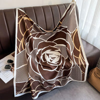 Women's Square Twill Scarf, 90x90 cm, for All Seasons