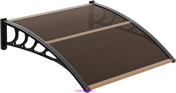 Window Awning Door Canopy, 40" x 40" Window Awning Overhead Modern Polycarbonate Cover Outdoor Front Porch Patio Canopy - Buy online at  Vibe In Cart.