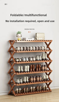 Free installation at home doorstep, simple multi-level rental house, shoe cabinet, dormitory storage, folding shoe rack - Buy online at  Vibe In Cart.