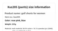 PGM Women Golf Shorts Spring/Summer Wear for Woman KUZ205