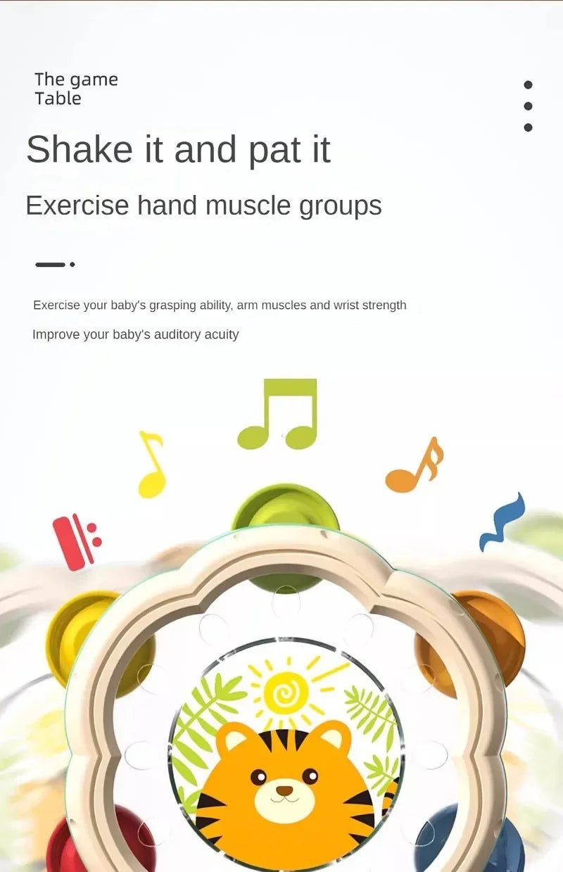 Baby Musical Instruments Drum Toys Montessori Learning Toys for Toddlers 1-3 Baby Early Hand Development Interactive Music Toys