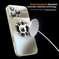 Matte Metallic Protective Phone Case with Magnetic and Camera Protection