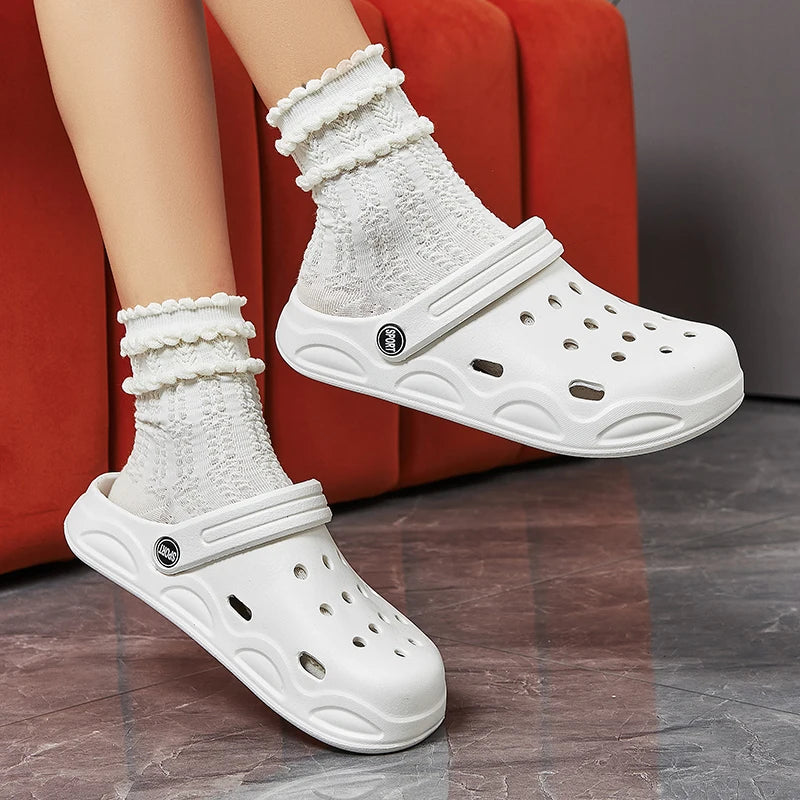 Summer Comfortable Clogs Slippers for Women Lightweight Anti Slip Beach Sandals Woman Fashion White EVA Waterproof Garden Shoes - Buy online at  Vibe In Cart.