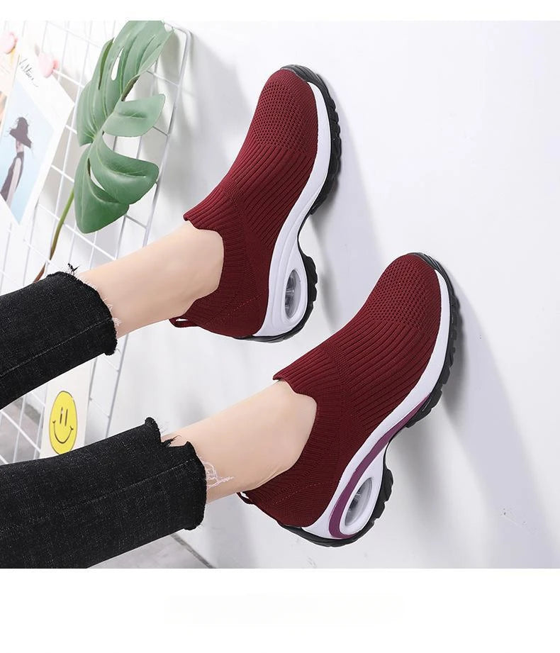 2024 summer New Women Fashion Casual Sport Shoes Wedge Platform Sneakers  Ladies Breathable  Vulcanized Shoes - Buy online at  Vibe In Cart.