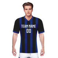 Custom Men's Football Uniform Soccer Kit Women Tracksuit Blue Black Personalized Soccer Jersey Shorts Set with Team Name Number - Buy online at  Vibe In Cart.