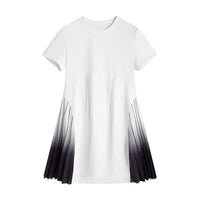 Girls Tennis Dress Kids Cute Golf Outfit School Sports Dresses Children Short Sleeve Workout Athletic Pleated Skirts With Shorts