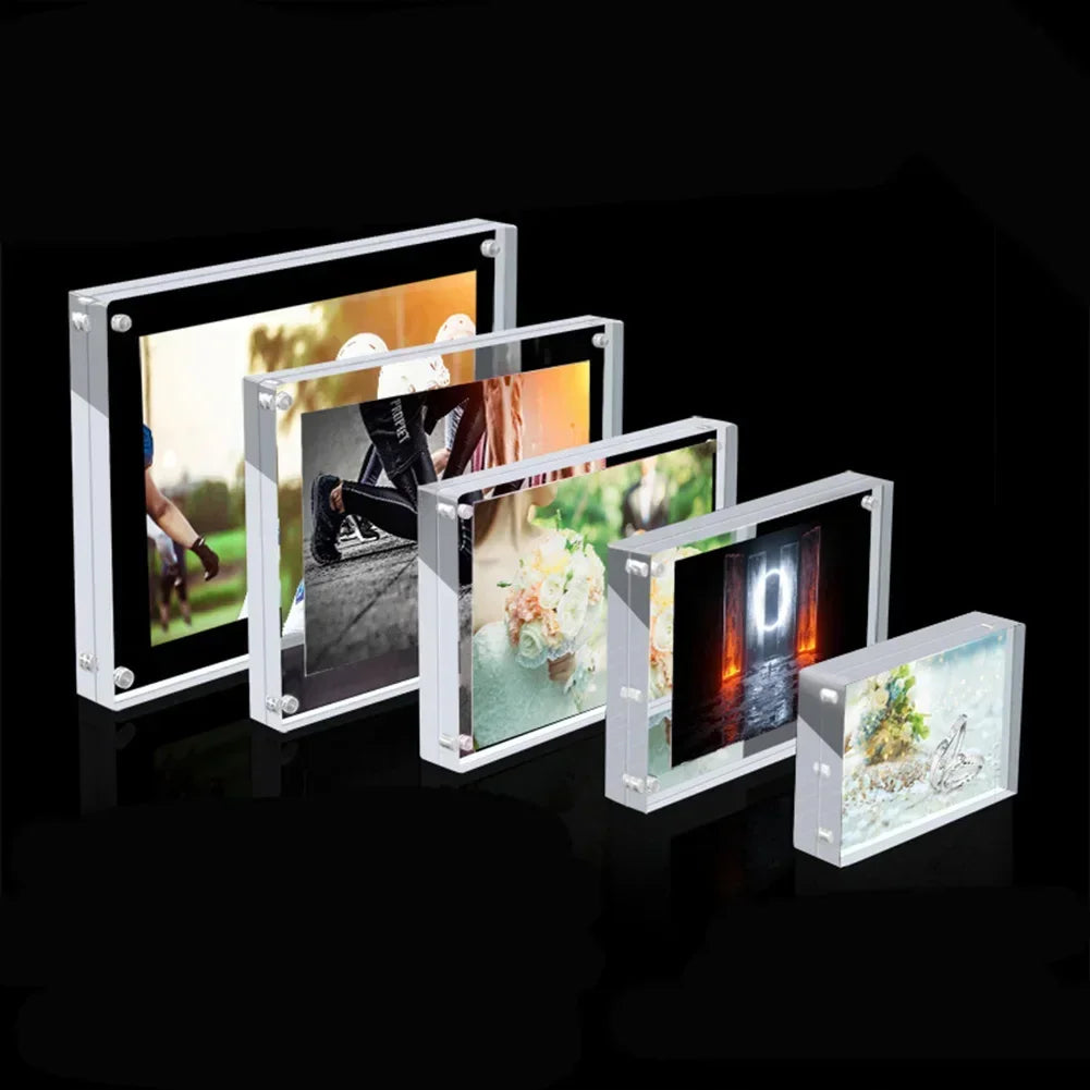 1 Pc Transparent Photo Frame Acrylic Magnetic Display Frame Poster Display Stand 3/5mm For Room Desk Home Decoration - Buy online at  Vibe In Cart.