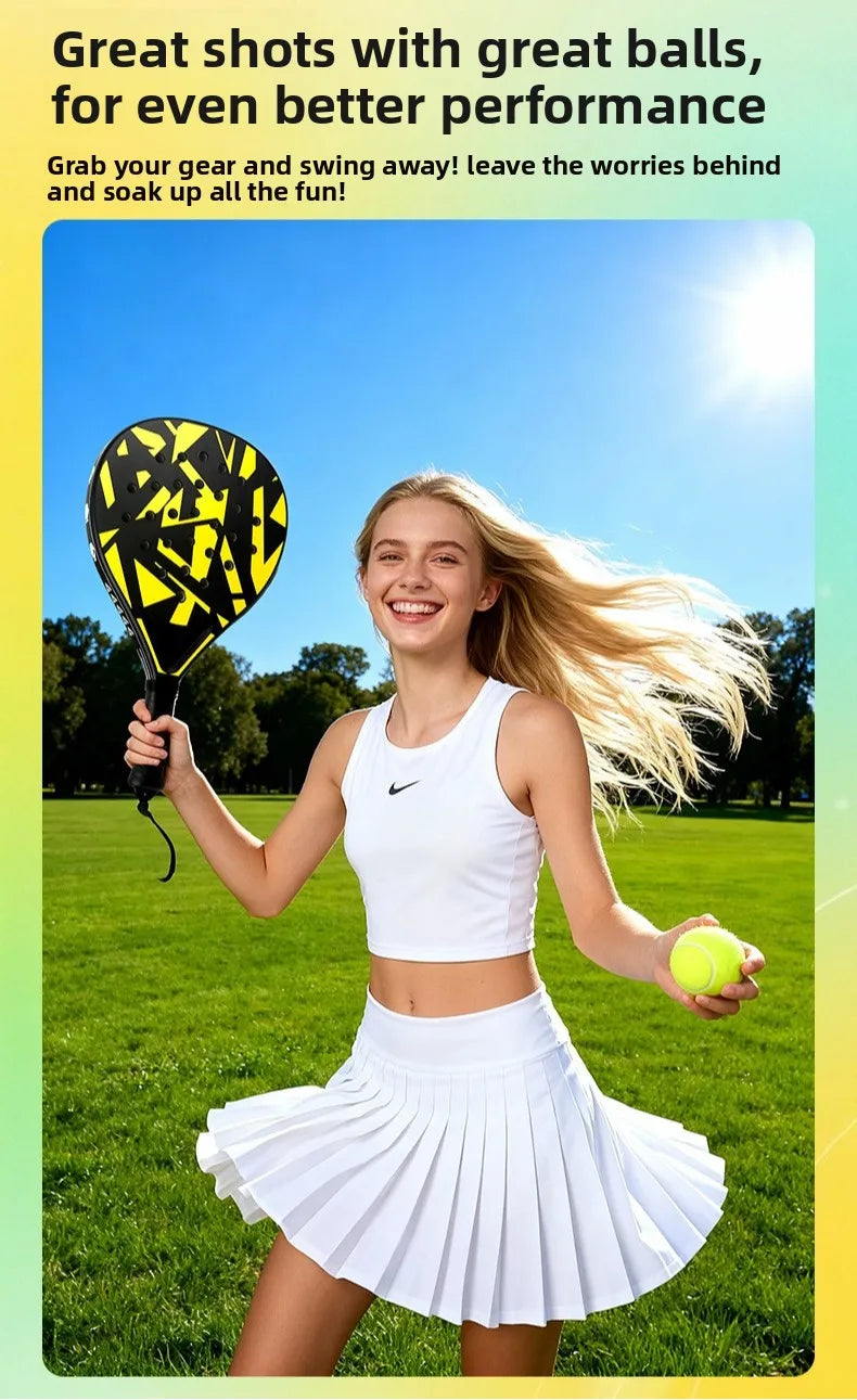 Lightweight Padel Tennis Racket with EVA Foam Core and Carbon Fiber Grip