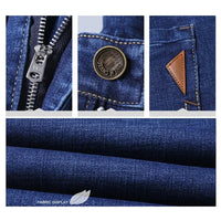 Men's Straight Leg Stretch Denim Jeans for Casual Wear