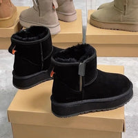 Thick soled snow boots for women 2025 new model, thick soled side zipper short boots with plush and thick cotton shoes - Buy online at  Vibe In Cart.