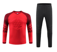 2023 Men Kid Football Goalkeeper Uniform Protective Sponge Long Sleeve Soccer Training Goalkeeper Top Soccer Jersey Pants Custom - Buy online at  Vibe In Cart.