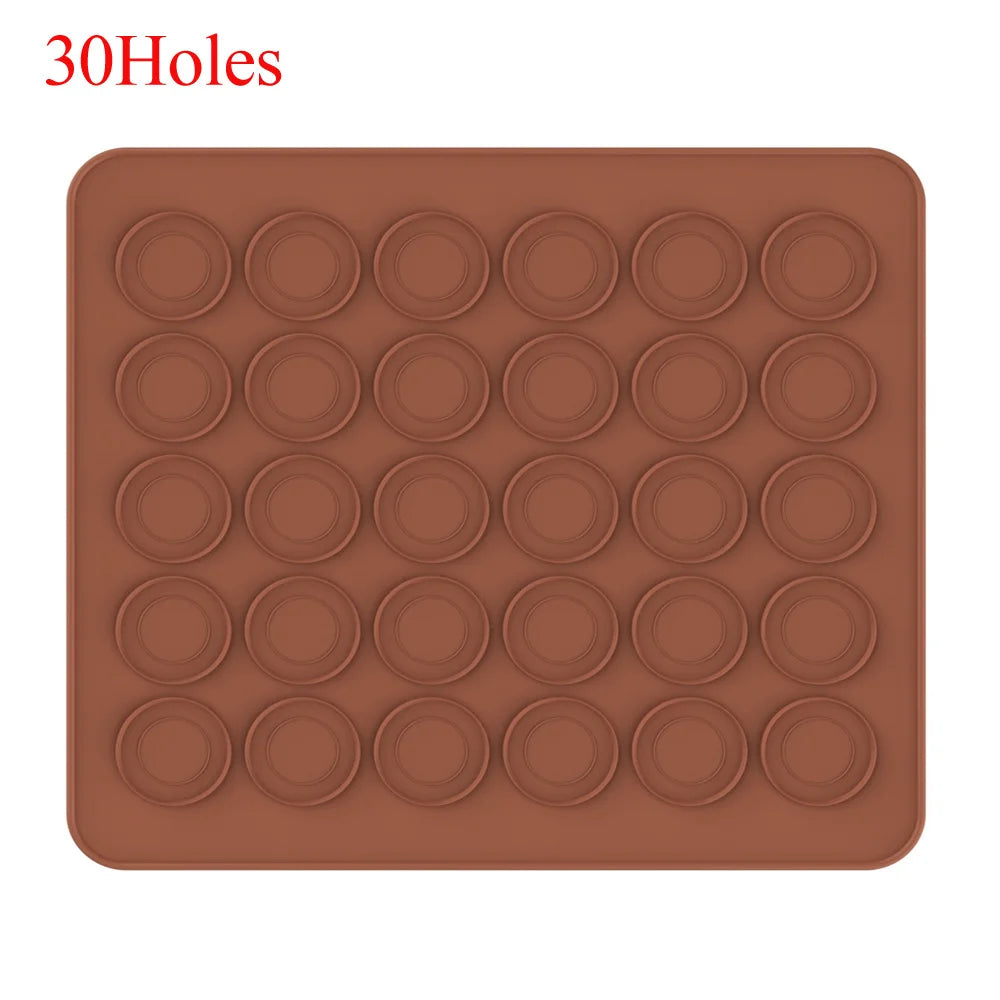 Holes Non-Stick Silicone Macaron Macaroon Pastry Oven Baking Mould Sheet Mat Diy Mold Useful Tools DIY Cake Bakeware Mold - Buy online at  Vibe In Cart.