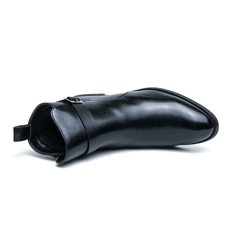 New waterproof British riding boots men's fashionable ankle boots casual and versatile high-top leather shoes men's trend - Buy online at  Vibe In Cart.