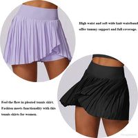 VITALINOVO Women's High Waisted Pleated Tennis Skirts with Pockets Tummy Control Casual Liner Skorts A Line Workout Golf Skirts - Buy online at  Vibe In Cart.