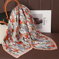 Square Satin Silk Scarf for Women, Casual All Seasons