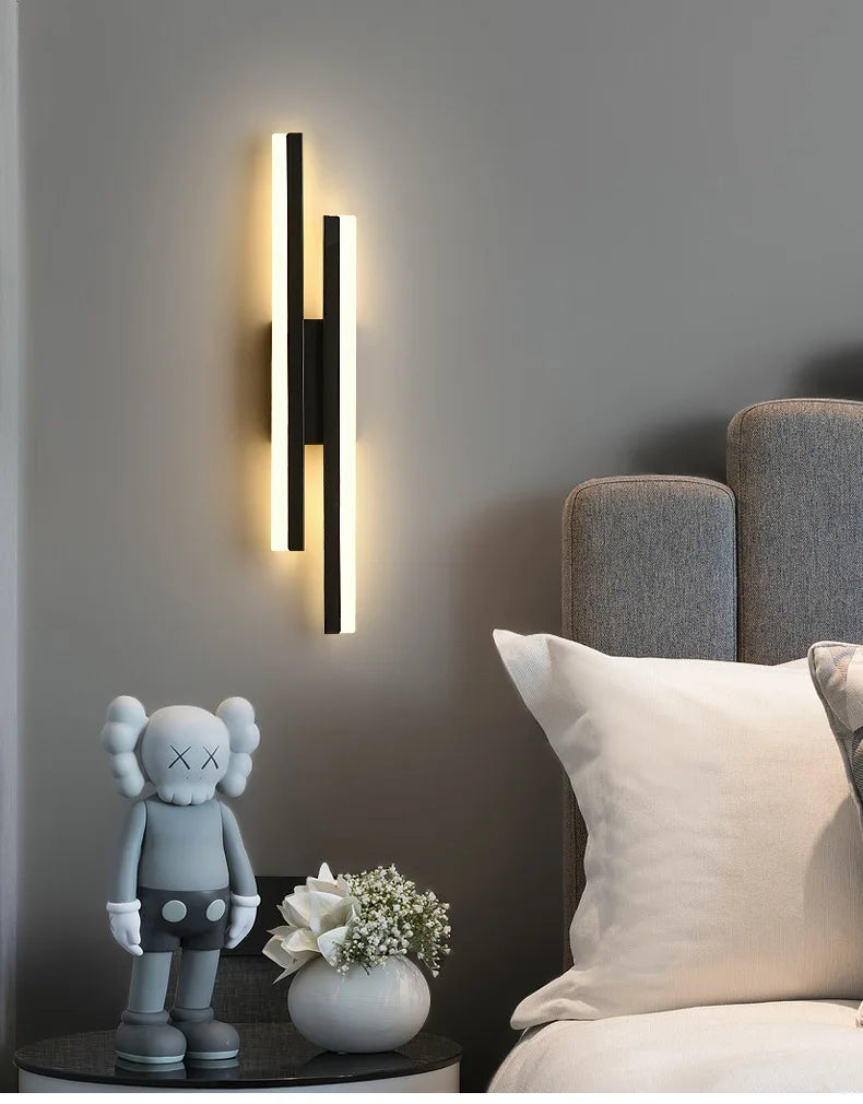 LED Bedroom Wall Lamp Wall Sconces Copper Line Pipe Acrylic Lampshade Indoor Lighting for Living Room Corridor Light Fixture - Buy online at  Vibe In Cart.