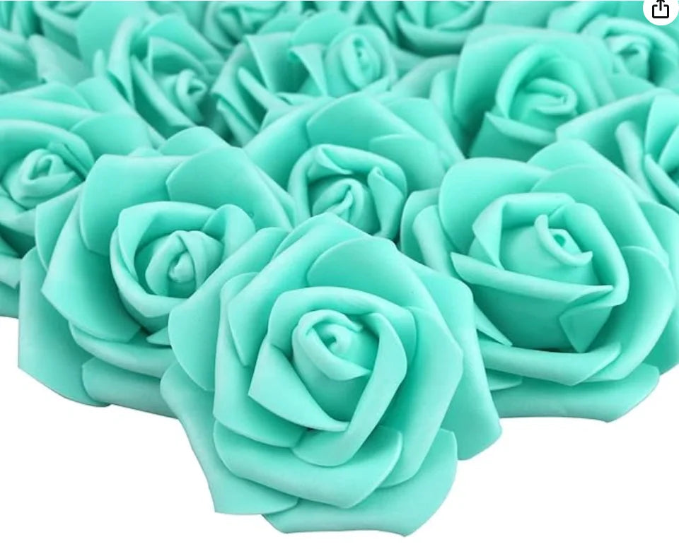 Artificial Foam Rose Flower Heads Set, 10 to 50 Pieces