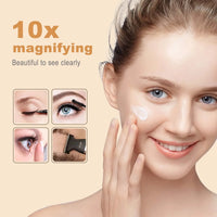 7" Makeup Mirror with Light USB Rechargeable Height Adjustable 1X/10X Magnifying 3 Color lighting 360° Rotation Vanity Mirror - Buy online at  Vibe In Cart.