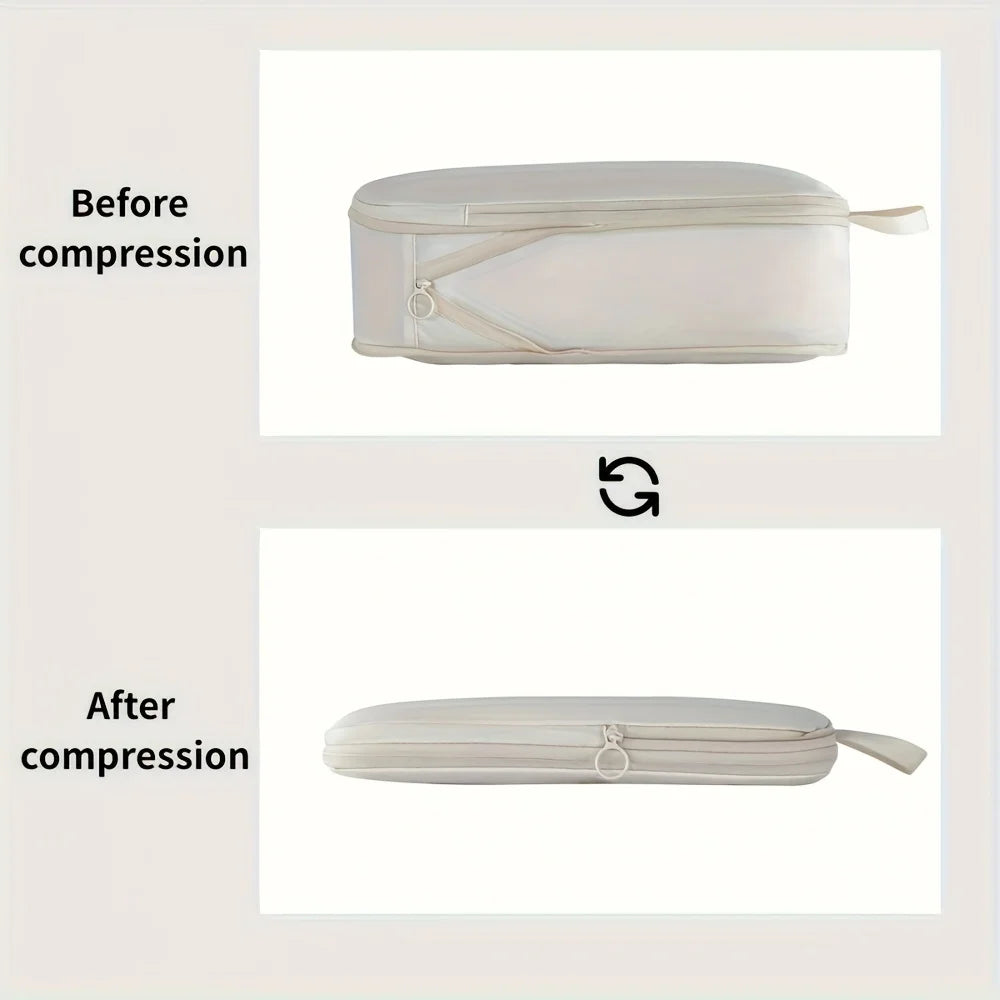 6-Piece Compression Packing Cubes Made of Polyester