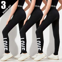 1/3 Pcs Multi-size Shark Parent-child Sister Pants Girls To Teenagers Slim Stretch Plus Size Black Sports Yoga Pants Leggings - Buy online at  Vibe In Cart.
