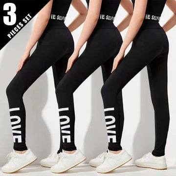 1/3 Pcs Multi-size Shark Parent-child Sister Pants Girls To Teenagers Slim Stretch Plus Size Black Sports Yoga Pants Leggings - Buy online at  Vibe In Cart.