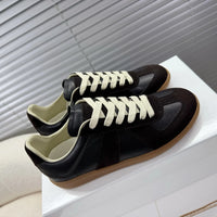 High quality leather flat casual sports shoes for men lace up white shoes luxurious German training board shoes for women flats - Buy online at  Vibe In Cart.