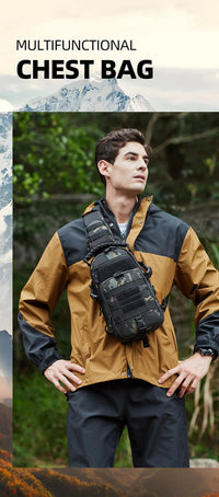 Men's Camping Chest Bag Tactical Sports Shoulder Outdoor Fanny Pack Hiking Climbing Cycling Fishing MOLLE System Sling Bags - Buy online at  Vibe In Cart.