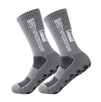 Men's Non-Slip Nylon Socks for Soccer and Basketball, 1 Pair, One Size