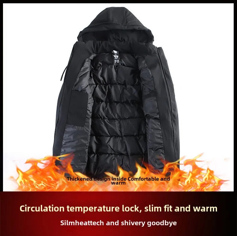 Top Grade Designer New Brand Men Parka Jacket Thick Casual Fashion Windbreaker Hooded Quilted Bubble Coats Long Mens Clothes - Buy online at  Vibe In Cart.