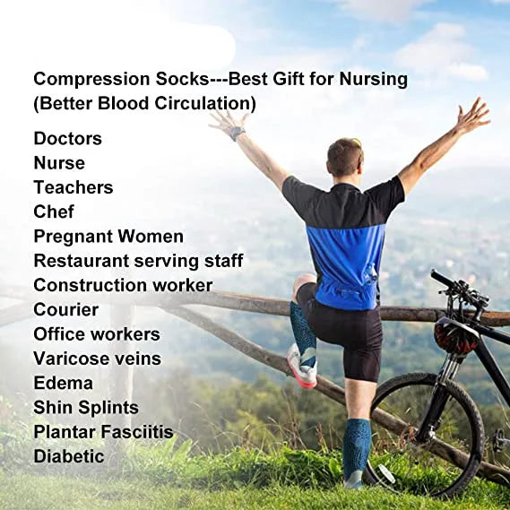 New Compression Socks 20-30mmhg High Stockings Men Women Sports Socks For Marathon Cycling Football Varicose Veins EU36-50 Meias - Buy online at  Vibe In Cart.