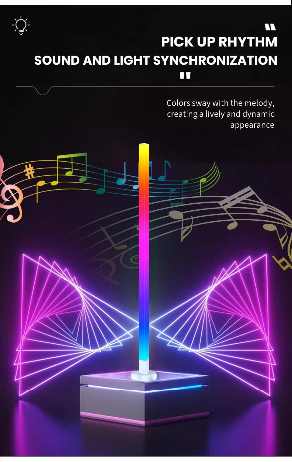 RGB LED Floor Lamp Remote & APP Control Music Sync Corner Lighting Modern Mood Lighting for Bedroom Living Room Gaming decor - Buy online at  Vibe In Cart.