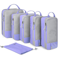 Polyester Packing Cubes Set of 6 for Travel Compression Storage