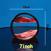 3D Moving Sand Art Picture Round Glass Deep Sea Sandscape Hourglass Quicksand Craft Flowing Sand Painting Office Home Decor Gift - Buy online at  Vibe In Cart.