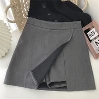 2025 Black Grey Irregular Skirt A-line Women High Waist Skirt Korean Fashion Zipper All Matched Shorts Skirts vintage for women - Buy online at  Vibe In Cart.